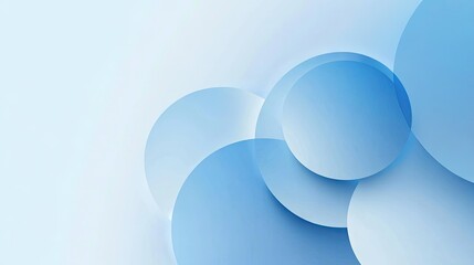 Poster - Abstract blue gradient round shapes with a Neumorphism effect. Light, clear background ideal for stylish banners and contemporary posters.