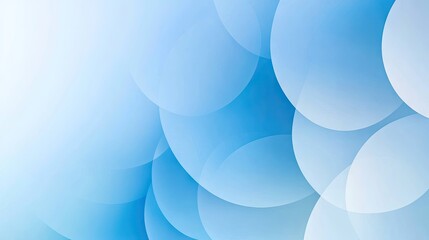 Poster - Abstract blue gradient round shapes with a Neumorphism effect. Light, clear background ideal for stylish banners and contemporary posters.