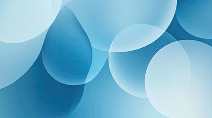 Poster - Abstract blue gradient round shapes with a Neumorphism effect. Light, clear background ideal for stylish banners and contemporary posters.