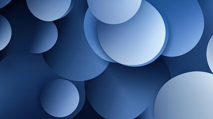 Abstract blue gradient round shapes with light Neumorphism effects. Clean, simple design perfect for banners and posters. Vector illustration.