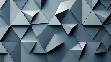 Poster - Abstract seamless background featuring triangles with subtle shadows, creating a modern and dynamic texture for websites and banners.