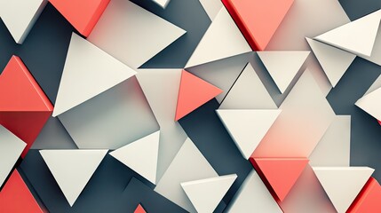 Poster - Abstract seamless background featuring triangles with subtle shadows, creating a modern and dynamic texture for websites and banners.