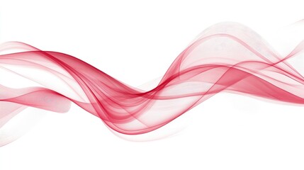 Poster - Artistic red curve pattern against a crisp white background. Perfect for adding a touch of sophistication to your design projects, from marketing to digital media.