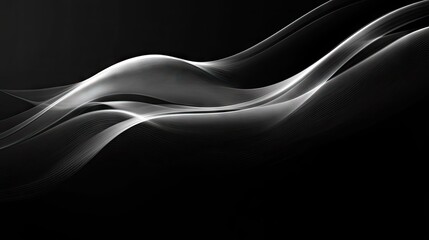 Poster - Black background with a gentle gradient and elegant light effect, perfect for upscale design projects and premium branding. -