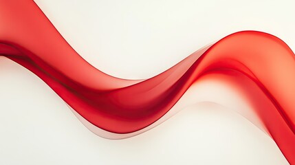 Aufkleber - Bold red curve arching over a white canvas, creating a visually appealing abstract pattern. Great for use in graphics, brochures, and digital marketing materials.