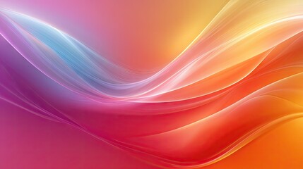 Poster - Colorful abstract background with smooth, flowing curves and blended hues. Great for creating a sense of movement in banners, presentations, and artistic graphics.