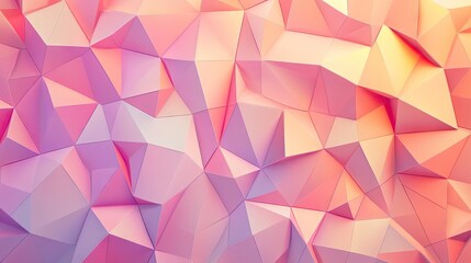 Poster - Creative geometric background with interlocking triangles and soft shadows, ideal for web design and banner graphics.