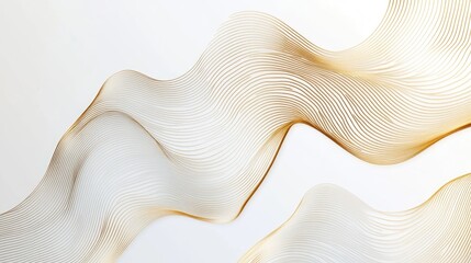 Poster - Elegant and minimalistic luxury golden lines on a white vector background, perfect for upscale design projects and refined illustrations.