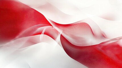 Poster - Elegant red and white abstract background featuring smooth gradients and geometric patterns. Perfect for contemporary design projects and stylish presentations.