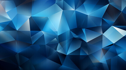 Wall Mural - blue geometric abstract background with triangles and lines