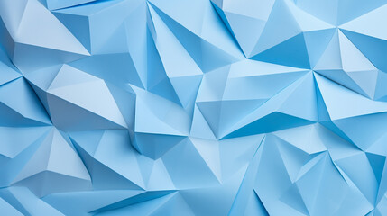 Wall Mural - Geometric paper shapes on abstract blue background