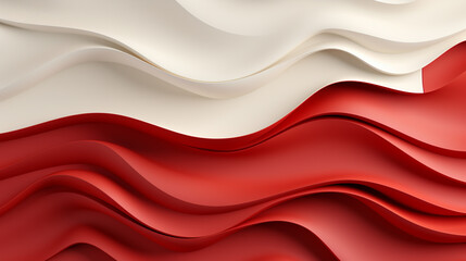 Wall Mural - Modern stylish red and white background with paper effect