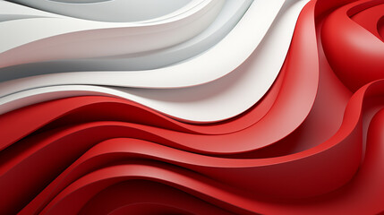 Wall Mural - Modern stylish red and white background with paper effect