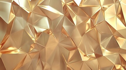Poster - Gold geometric polygonal pattern on a sleek background, offering a refined and stylish design for vector illustrations and luxury graphics.