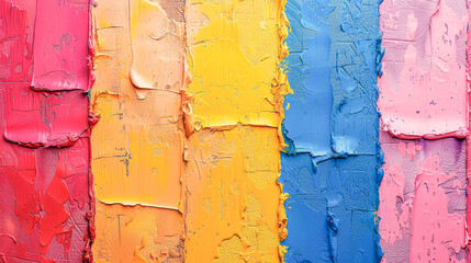 Wall Mural - Colorful oil painting texture abstract background showing vivid colors and brushstrokes