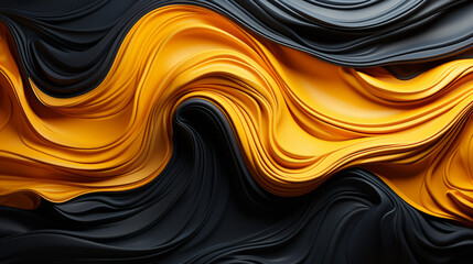 Wall Mural - Yellow Abstract Background Lines and Wave