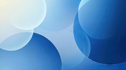 Poster - Modern blue gradient round shapes with a light Neumorphism touch. Soft, clear abstract background for banners, posters, and design projects.