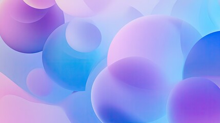 Poster - Modern blue gradient round shapes with a light Neumorphism touch. Soft, clear abstract background for banners, posters, and design projects.