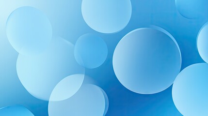Poster - Modern blue gradient round shapes with a light Neumorphism touch. Soft, clear abstract background for banners, posters, and design projects.