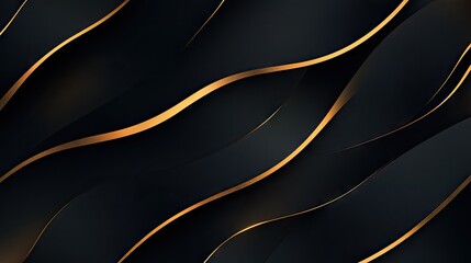 Poster - Modern dark grey background with intersecting gold light lines and subtle shadows, creating a luxurious and high-end appearance.