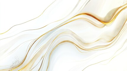 Poster - Premium vector illustration of abstract luxury golden lines on a clean white background, ideal for sophisticated and elegant design themes.