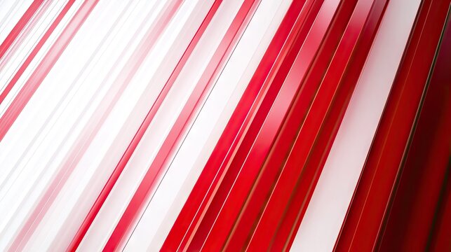 Red and white stripe lines create an abstract pattern on a gradient white background. Ideal for use in modern and stylish design projects, banners, and promotional materials.