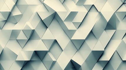 Poster - Seamless pattern of triangular shapes with shadow effects, offering a sophisticated and contemporary texture for digital backgrounds. -