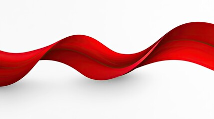 Aufkleber - Stylish vector of a sweeping red curve on a white background, ideal for clean and contemporary design themes. Suitable for websites, flyers, and business presentations.