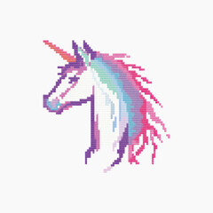 Poster - Pixelated unicorn art fantasy