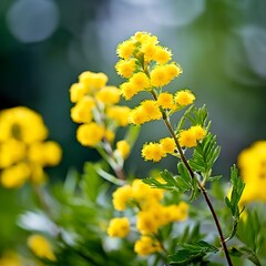 Wall Mural - yellow flowers in the garden