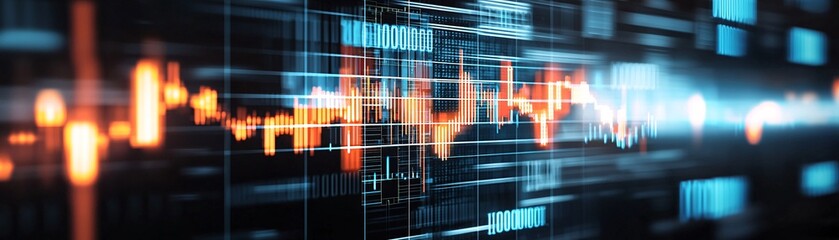 Wall Mural - An abstract financial chart showing the inverse relationship between bond prices and interest rates, with an overlay of bond certificates, captures the essence of market dynamics. The design includes