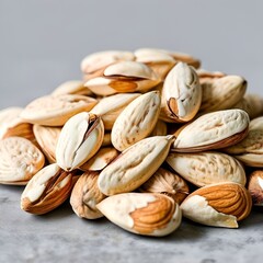 Wall Mural - heap-of-peeled-almonds