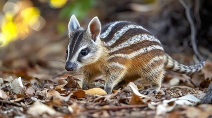 Striped Bandicoot in Forest Undergrowth