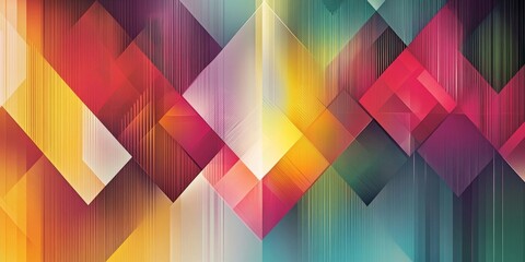 Aufkleber - Illustrate a creative and colorful background with geometric patterns and textured gradients forming an artistic abstract design that combines elements of technology