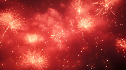 fireworks on a red background