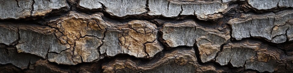 Canvas Print - A detailed texture of tree bark 