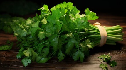 Wall Mural - A photo of a bunch of fresh parsley