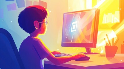 Poster - Person using computer