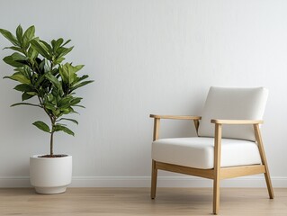 Canvas Print - Bright waiting area in a clinic with contemporary design elements aimed at easing patient anxiety