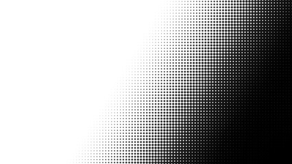 Poster - Black halftone pattern on white background. Abstract high resolution full frame half tone background with copy space. Dotted pattern for template, brochure, business card, web page etc.