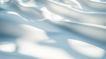 Poster - Smooth, pristine paper texture with a flat surface and soft shadow, white background, photo-realistic style, perfect for showcasing your artwork.