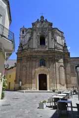 Canvas Print - A church in the historic center of Nardò, a tourist town in Puglia in Italy.