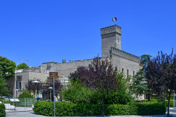 A castle in the historic center of Nardò, a tourist town in Puglia, Italy.