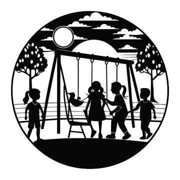Back To School Silhouette Vector Classroom School Bus 100 Days Of School