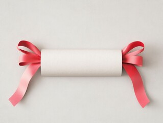 Poster - Detailed 3D render of a diploma scroll with a ribbon representing academic achievement education and successful completion of a program or degree  The is isolated on a clean white background