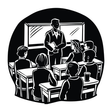 Back To School Silhouette Vector Classroom School Bus 100 Days Of School