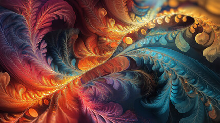 fractal abstract background with swirls