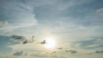 Wall Mural - twilight and dawn sky with cumulus cloud time lapse in an evening 4k footage.