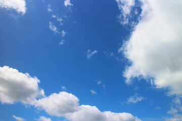 Wall Mural - white cloud with blue sky background