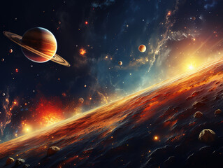 Wall Mural - incredible photorealistic galaxy background